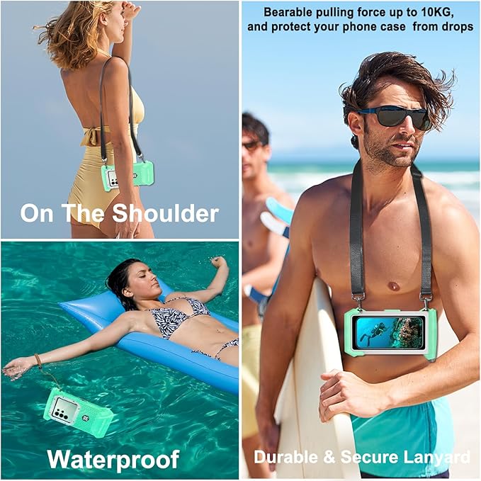 2026 Diving Snorkeling Phone Case for iPhone 17/16/15/14/13/12/11 Pro Max/XS/X Samsung Galaxy S26/S25/S24 Professional Scuba Dive Waterproof Underwater Photo Video Cover (5TH Gen, Teal-)