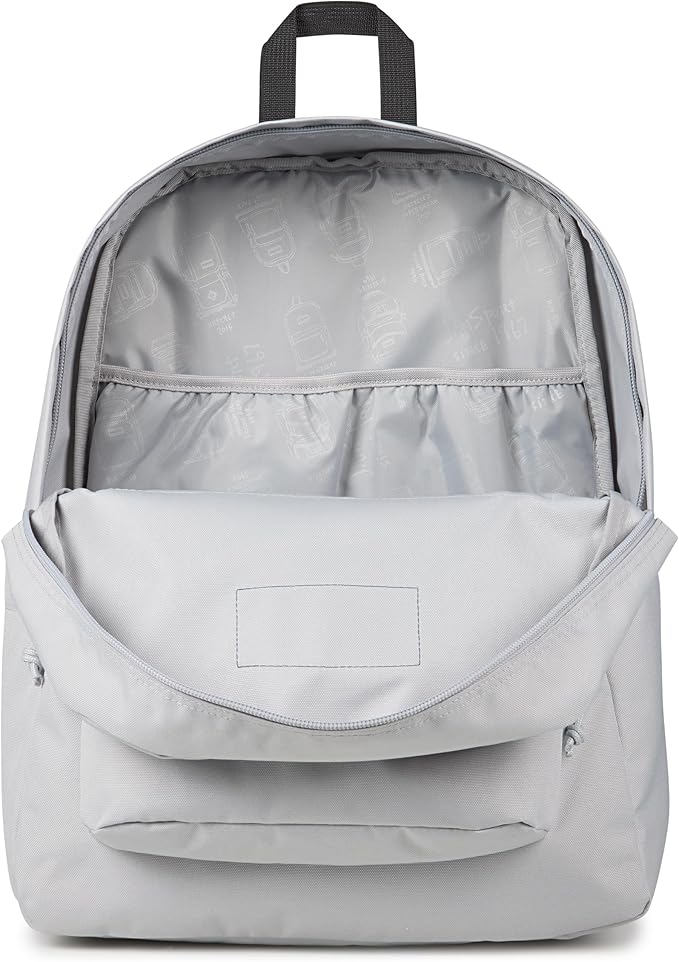 JanSport SuperBreak Plus Backpack with Padded 15-inch Laptop Sleeve and Integrated Bottle Pocket - Spacious and Durable Daypack for Work and Travel - Grounded Grey