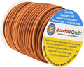 Mandala Crafts Round Genuine Rust Leather Cord for Jewelry Making – 3mm Cowhide Leather Rope String Lace for Kumihimo – 20 Yards Cowhide Craft Cording Spool
