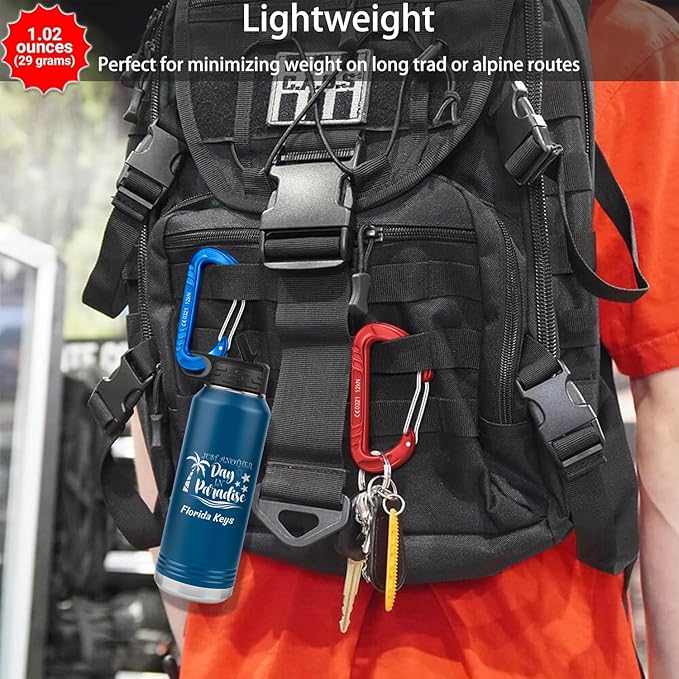 Gabbro Carabiner Clips Heavy Duty 12kN (2697 lbs), Wiregate Aluminum Lightweight Caribeener for Hammock, Hiking, Camping, Water Bottle, Dog Leash Harness, Keychains