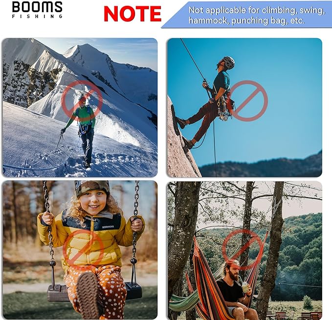 Booms Fishing CC1 Multi-Use Carabiner Clip, 6 Pack Small Caribeener Clips, Mini Keychain Caribeaner Clip 2 inch, Aluminum D Ring Carabiners, Multi-colored