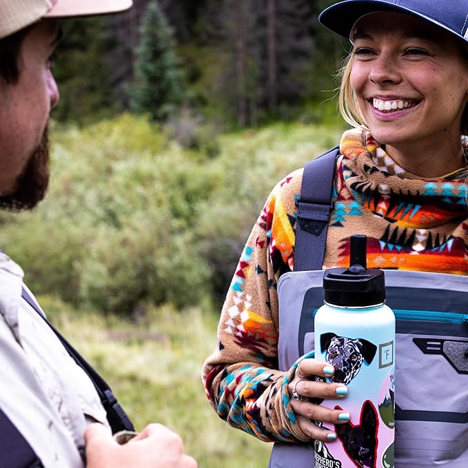 IRON °FLASK Camping & Hiking Hydration Flask with Straw, Wide Mouth Insulated Stainless Steel Sports Water Bottle - 32 oz Bubble Gum