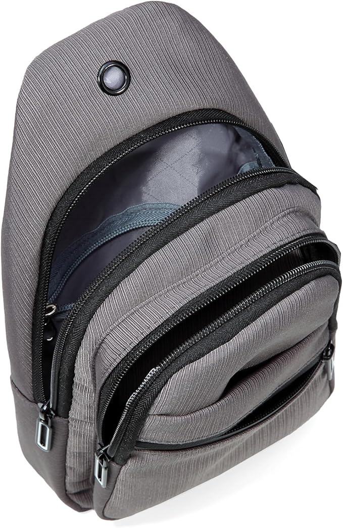 AOSTIHOT Crossbody Small Sling Backpack Sling Bag for Women, Chest Bag Daypack Crossbody for Travel Sport Running Hiking Grey