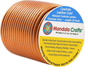 Mandala Crafts Round Genuine Copper Leather Cord for Jewelry Making – 3mm Cowhide Leather Rope String Lace for Kumihimo – 20 Yards Cowhide Craft Cording Spool