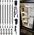 TORCHSTAR LED Safe Lighting Kit 3CCT, (6) 12 Inch Linkable Light Bars, Motion Sensor, 3000K/4000K/5000K Selectable, 900LM Safe Light Kit for Gun Safe Under Cabinet Locker Closet, UL Power Adapter