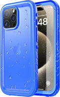 SPORTLINK for iPhone 15 Pro Max Case - IP68 Waterproof Military Protective Full Body Heavy Duty Shockproof 360 Sealed Dustproof with Camera Screen Protector Cover for i Phone 15 Pro Max 6.7" Blue