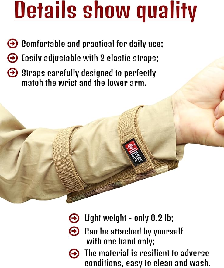 Underalert Tactical Wristband Dope Card Holder Sniper Data Book Quarterback Sleeve Wrist Coaches Football Play Wristbands Youth Flag Armband Sports Coach Playbook Adult