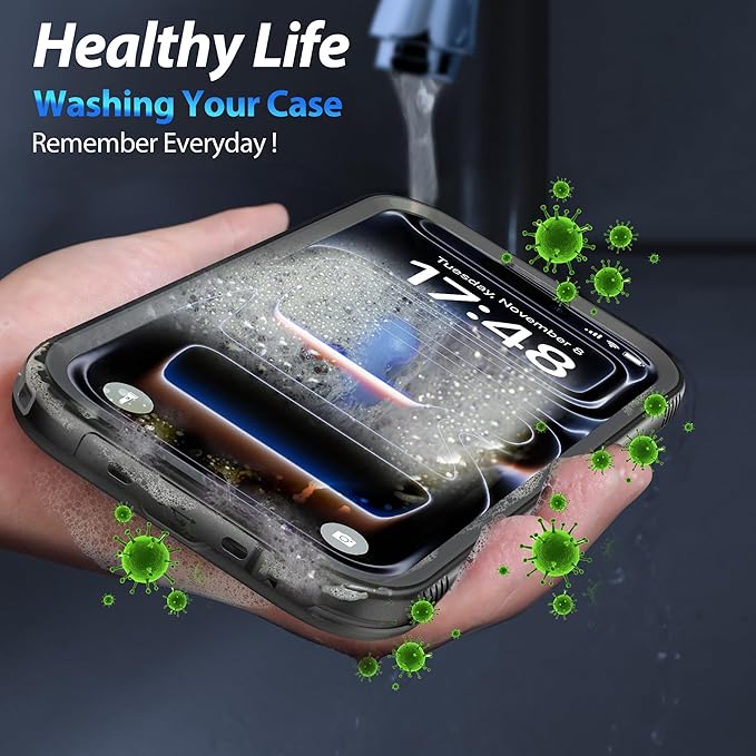 SPORTLINK for iPhone 17 Pro Case - IP68 Waterproof Military Protective Full Body Heavy Duty Shockproof 360 Sealed Dustproof with Camera Screen Protector Phone Cover for iPhone 17 Pro 6.3" Black