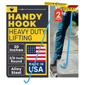 T&T Tools Heavy Duty Handy Hook – Portable 30 Inch with 3/8" Round Pump Hook End –Multipurpose Lifting and Pulling Tool for Manhole Covers, Septic Tanks, Storm Drains, Sewer Lids & More –2 Pack