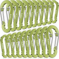 Aluminum Carabiner Clips- Set of 20,Carabiner Clip 2 inch