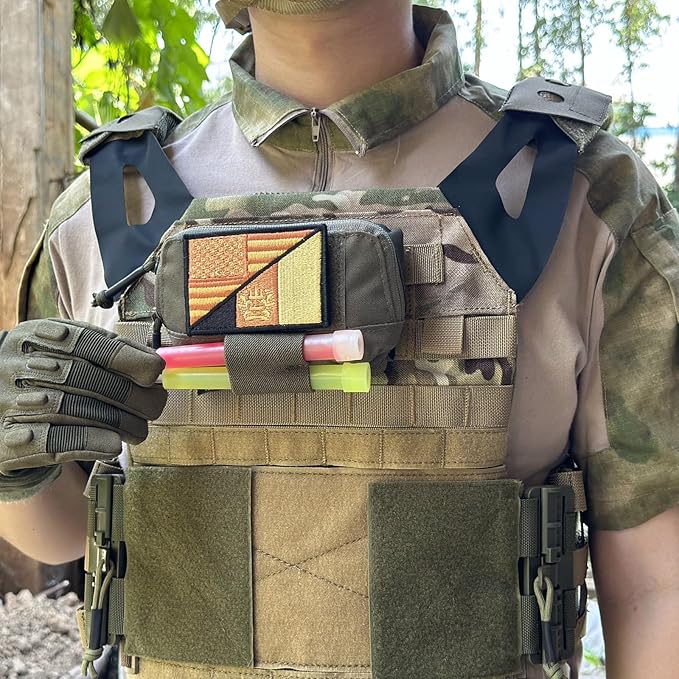 Tactical Molle Admin Pouch Chest Rig Small Molle Chest Pouch Utility MOLLE/Belt Pouch Tactical Vest Pouch Storage Organizer Panel for Tactical Vest 1.75'' Belt Molle Platform