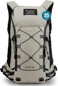 MOUNTAINTOP 35L Hiking Backpack, Lightweight Outdoor Travel Camping Daypack with Rain Cover for Men & Women（White）