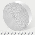 Vinyl Straps for Patio Chair Repair Kit 2'' Wide 10 Ft Long Replacement Straps + 10 Free Rivets for Outdoor Lawn Furniture Chaise Lounge Repair (White)