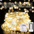 suddus 66ft 200 LED Outdoor String Lights,Fairy Lights Battery Operated with Remote, Twinkle Lights Battery Operated for Bedroom, Dorm, Patio, Fireplace,Garden, Party, Wedding DIY,Indoor(Warm White)