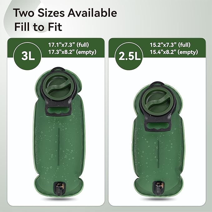 MARCHWAY 2L/2.5L/3L TPU Hydration Bladder, Ultra Durable Water Reservoir Bag with Insulated Tube for Hydration Pack for Cycling, Hiking, Running, Climbing, Biking