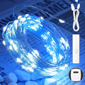 Lakumu LED String Lights Battery Operated, Mini Rechargeable Fairy Lights, Twinkle Lights with Timer for Bedroom, Christmas Decorations, Wedding, Xmas Tree, Centerpiece Table Decor (5M/16FT Blue)