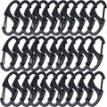Small Carabiner Clips 1.6 inch(41mm) Metal Double Sided Spring Gate Snap Hooks Keychain Clasp Accessories