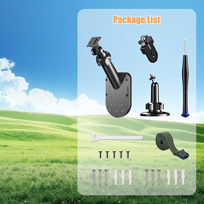 Wall Mount for Cameras and Solar Panels, 2-in-1 Mount for Ring, Blink, Eufy, Arlo, Wyze, etc Solar Panel and Cam, with Ring Stick Up Cam/Spotlight Cam/Plus/Pro(Battery), Adjustable Angle (Black)