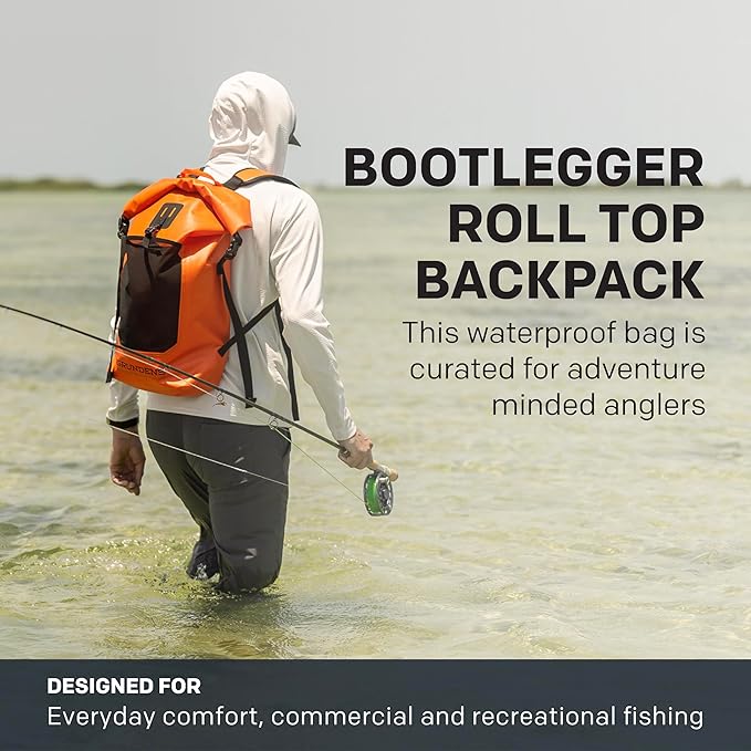 Grundéns Bootlegger Roll Top Backpack | Waterproof, 30L, Anchor