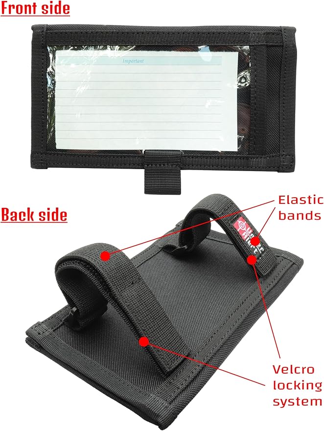 Underalert Tactical Wristband Dope Card Holder Sniper Data Book Quarterback Sleeve Wrist Coaches Football Play Wristbands Youth Flag Armband Sports Coach Playbook Adult