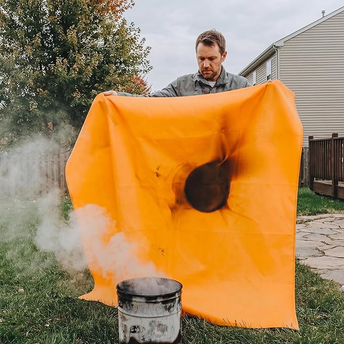 Fire Blanket | Not Prickly Prepared Fire Suppression | 40"x40" Fire Blankets Emergency for Home and Kitchen