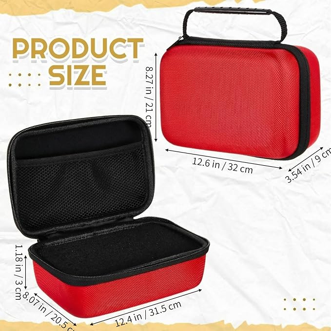 Relaxweex EVA Hard Case with Customizable Foam 12.6 x 8.27 x 3.5 Inch Protective EVA Carrying Case Shockproof Outdoor for Camera, Digital Products, Electronic Instruments with Knife, Red