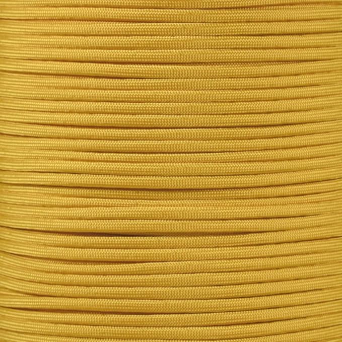 Paracord Planet Solid Color 550lb Paracord – 7 Strand Type III Nylon Cord for Indoor and Outdoor Tasks – Yellow (50 ft)