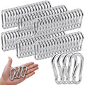 200Pack M5 Spring Snap Hooks Carabiner, 3/16" Heavy Duty Carabiner Clips Chain Quick Links Spring Safety Hook Connector for Dog Leash Backpack Hiking Fishing Bag Outdoor Travel