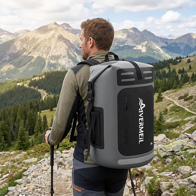 Waterproof Dry Bag with Waterproof Phone Case Grey
