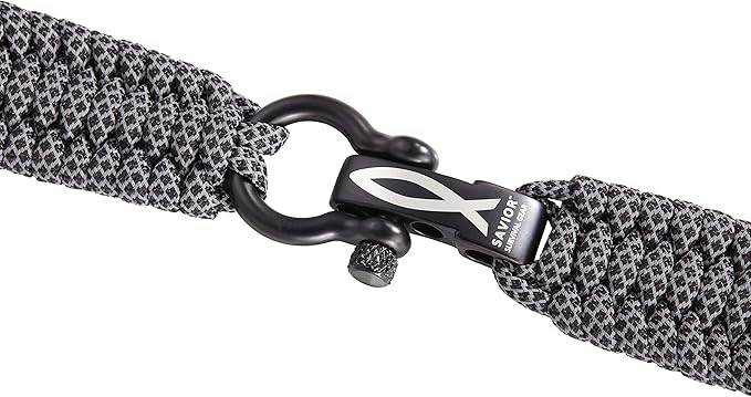 Savior Survival Gear Paracord Watch Band,Compatible with Apple Watch Band 49mm 46mm 45mm 44mm 42mm,iWatch Band Series Ultra 10 9 8 7 6 5 4 3 2 1 SE,Adjustable strap for men (Black Reflective, X-Large)