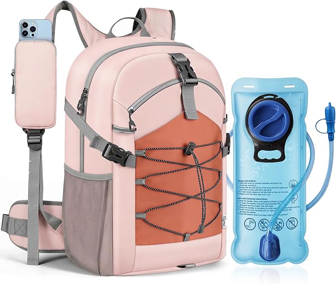 TILYMOL Hydration Hiking Backpack with 2L Water Bladder - Lightweight Waterproof Outdoor Camping Backpack/Water Backpack, Hiking Daypack with Hydration System for Hiking, Travel, Running, Biking