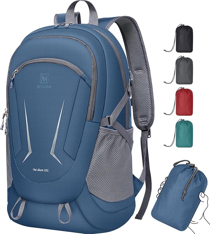 MIYCOO Backpack - Ultra Lightweight Packable Backpack for Travel Camping, Hiking Back Pack Waterproof Foldable Daypack for Men Women Blue