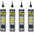 Floor-Fix Pro The Original Adhesive - Extra Strength - Fix Loose & Hollow Tiles, Repair Squeaky Wood Floor - All in One 5/64” Patented Stainless Steel Injection Tip + Anti Clog Cap (4)