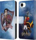Head Case Designs Officially Licensed Harry Potter Quidditch 2 Prisoner of Azkaban II Leather Wallet Case Compatible with Apple iPhone 16e / iPhone 17e