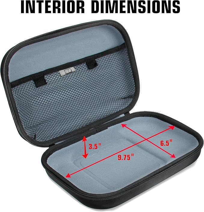 USA Gear Trail Camera Case - Hard Shell Case for Trail Cameras Compatible with GardePro A3, Moultrie, Bushnell, and More - Hunting Accessories, Water Resistant Exterior - Black