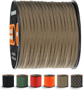 WEREWOLVES 650lb Paracord/Parachute Cord - 9 Strand Paracord Rope - 100', 200' Spools of Parachute Cord, Type III Paracord for Camping, Survival