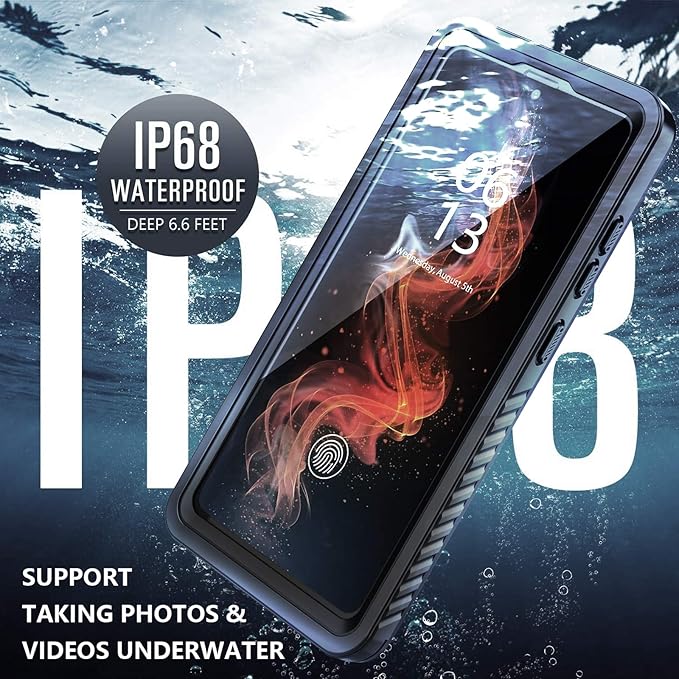 ANTSHARE for Samsung Galaxy S20 FE 5G Case Waterproof, Built in Screen Protector 360° Full Body Heavy Duty Protective Shockproof IP68 Underwater Case for Samsung Galaxy S20 FE 5G 6.5inch(Black)