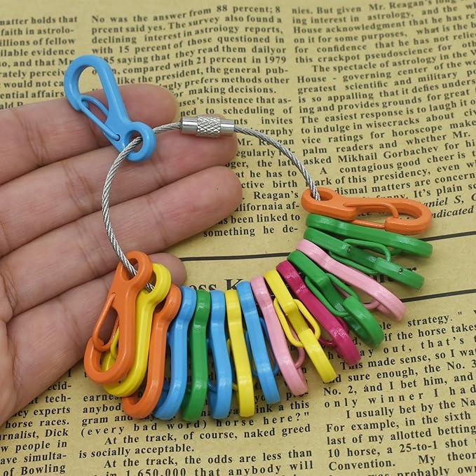 Mini Carabiner Clips with Metal Spring Wiregate Hook and Little Eye Hole for Keychain Backpack Clasps