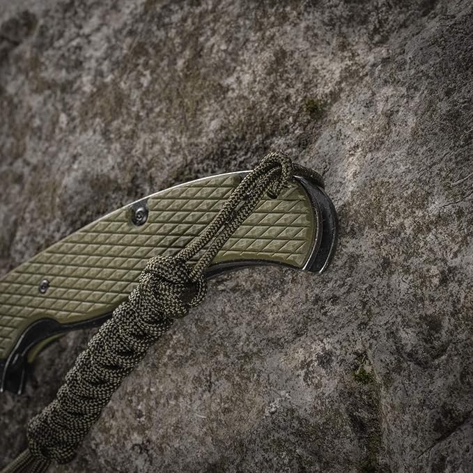 M-Tac Skull Knife Lanyard with Bead – Paracord Lanyard for Knives & EDC – Tactical Knife Fob Pull Cord – Durable Paracord