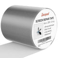 Secopad Grey Window Screen Repair Tape, 4IN X 25FT (300IN) Screen Repair Kit for Windows or Doors, Strong Adhesive Patch Kit Fiberglass Mesh Tape