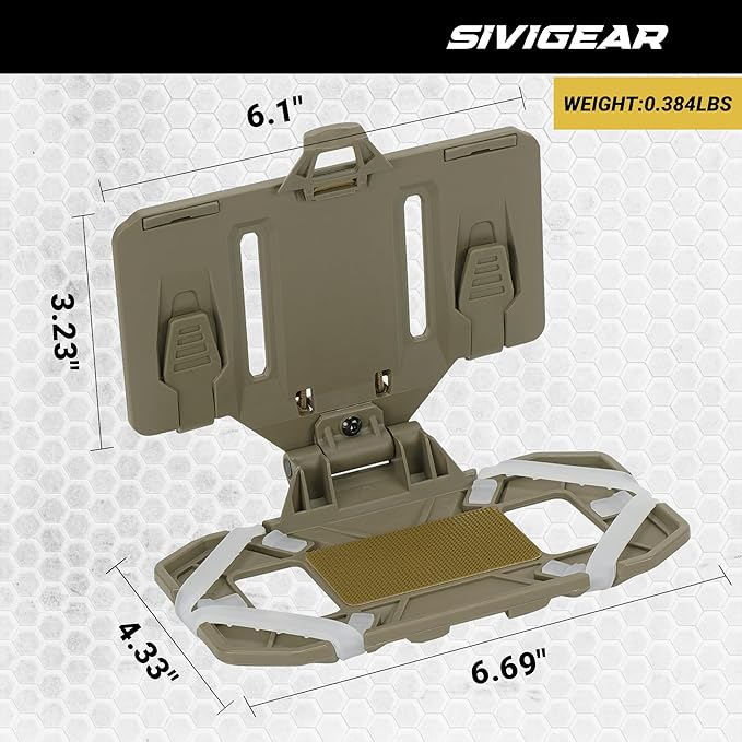 Tactical Molle Phone Holder for Plate Carrier Vest, Quick Release & Adjustable Phone Mount, Compatible with 4.7-6.7 inch Smart Phones, Durable Tactical Accessories for Outdoor Enthusiasts