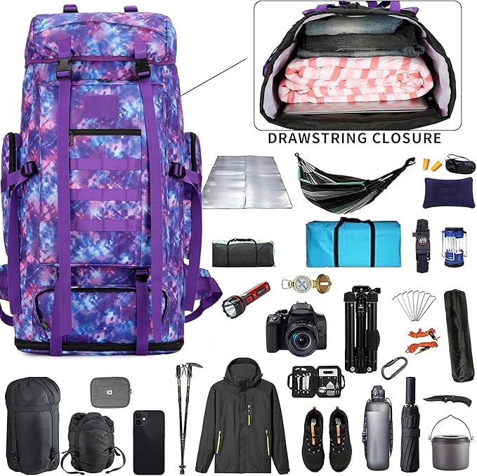 Hiking Backpack for Men 70L/100L Camping Backpack Military Rucksack Molle 3 Days Assault Pack for Climbing | Camping Backpack, 3 Days Assault Pack, for Climbing