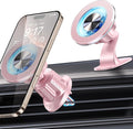 for MagSafe Car Mount Magnetic Phone Holder for Car [2026 Upgraded 22X Magnets & Double-Hooks] Phone Holders for Your Car Stand for Dashboard Vent GPS for iPhone 17/16/15/14/13 Android-Pink