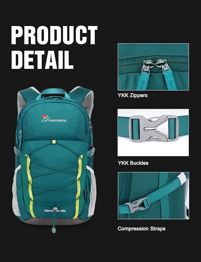 MOUNTAINTOP 25L Hiking Backpack,Lightweight Travel Backpack for Men Women Outdoor Backpacking, Camping