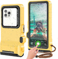 2026 Diving Snorkeling Phone Case for iPhone 17/16/15/14/13/12/11 Pro Max/XS/X Samsung Galaxy S26/S25/S24 Professional Scuba Dive Waterproof Underwater Photo Video Cover (4TH Gen, Yellow)