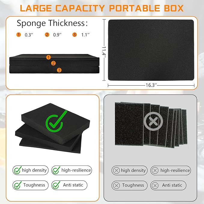 17 Inch Aluminum Carrying Case 17 X 12 X 6 Inch Ideal for Microphone & Camera Gear Transportation, DJ Mixer Case with Customizable Pre-Diced Foam, Black