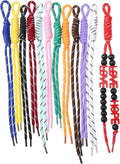 12Pcs Paracord Keychain Paracord Charm Bag Keychain Accessories Colorful Braided Code Charms Rope Bag Charms for Handbag Accessories Purse Hanging Ornament Water Bottle Backpacks