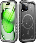 Cozycase for iPhone 15 Plus Waterproof Shockproof Dustproof Case [Compatible with MagSafe] - Heavy Duty/360 Full Body/Military Grade/Rugged Built in Screen/Camera Protector with Lanyard Black