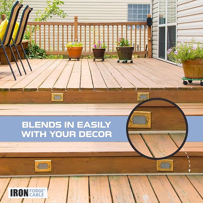 Iron Forge Cable 2 Prong Extension Cord 10 ft - 16 Gauge 13 Amp Heavy Duty Outdoor 2 Prong Power Cord - SJTW - Great for Landscaping, Deck, Outdoor Lights - Tan