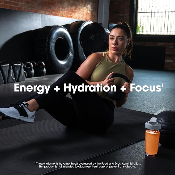 Optimum Nutrition Amino Energy Powder Plus Hydration, with BCAA, Electrolytes, and Caffeine, Tangerine Wave, 30 Servings (Packaging May Vary)